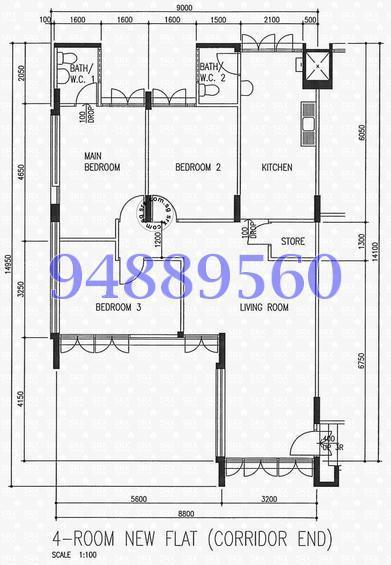 Blk 208 Yishun Street 21 (Yishun), HDB 4 Rooms #156650602